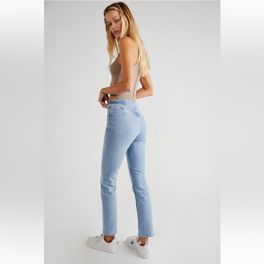 FREE PEOPLE TEX SLIM STRAIGHT JEAN